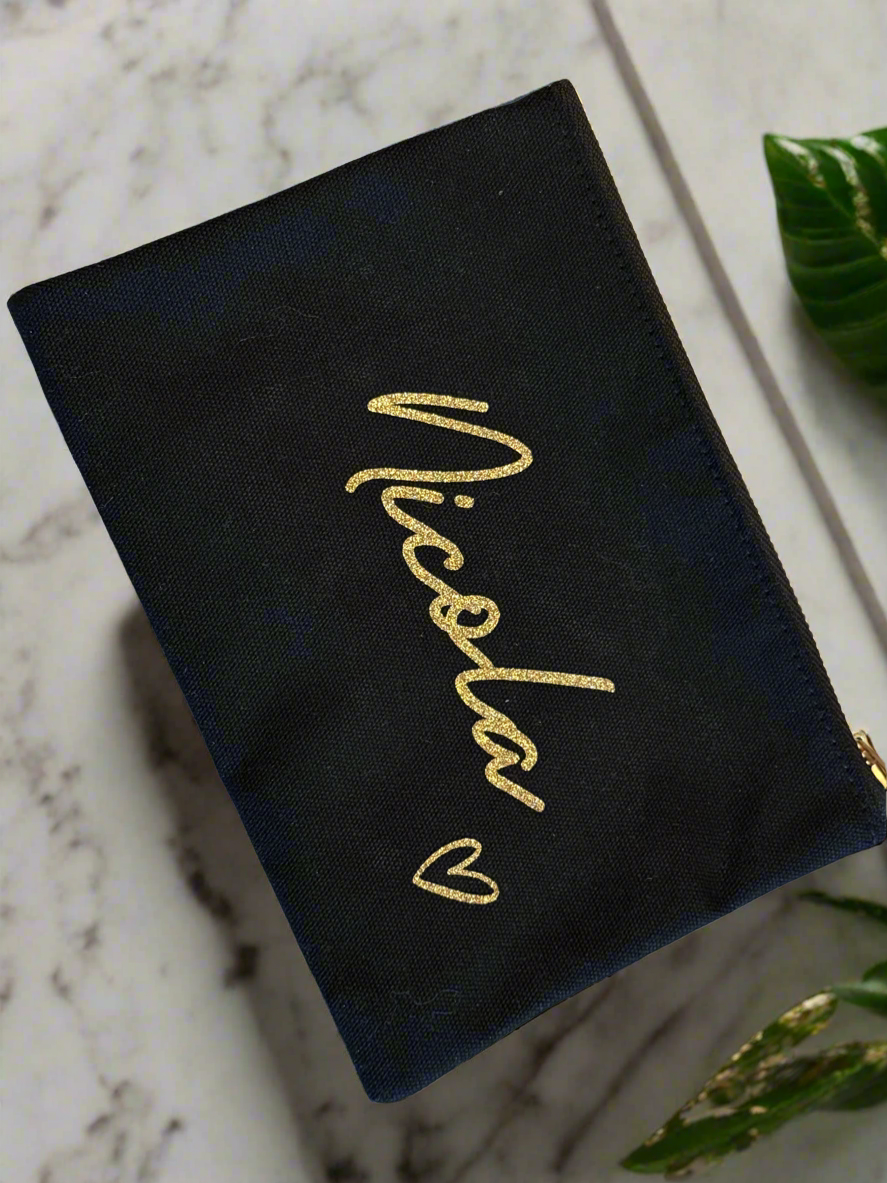 Personalised Canvas Make Up Bag