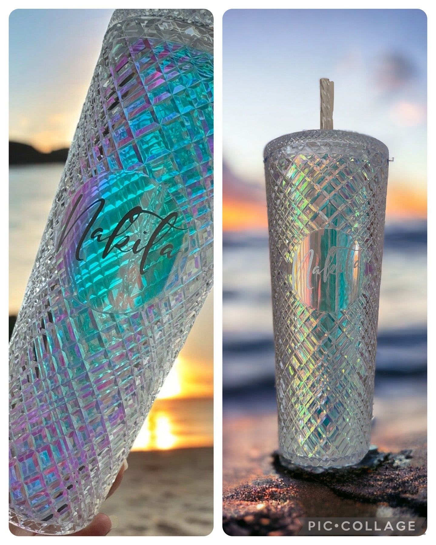 ✨ **Personalised Diamanté Sparkle Cold Cups** ✨