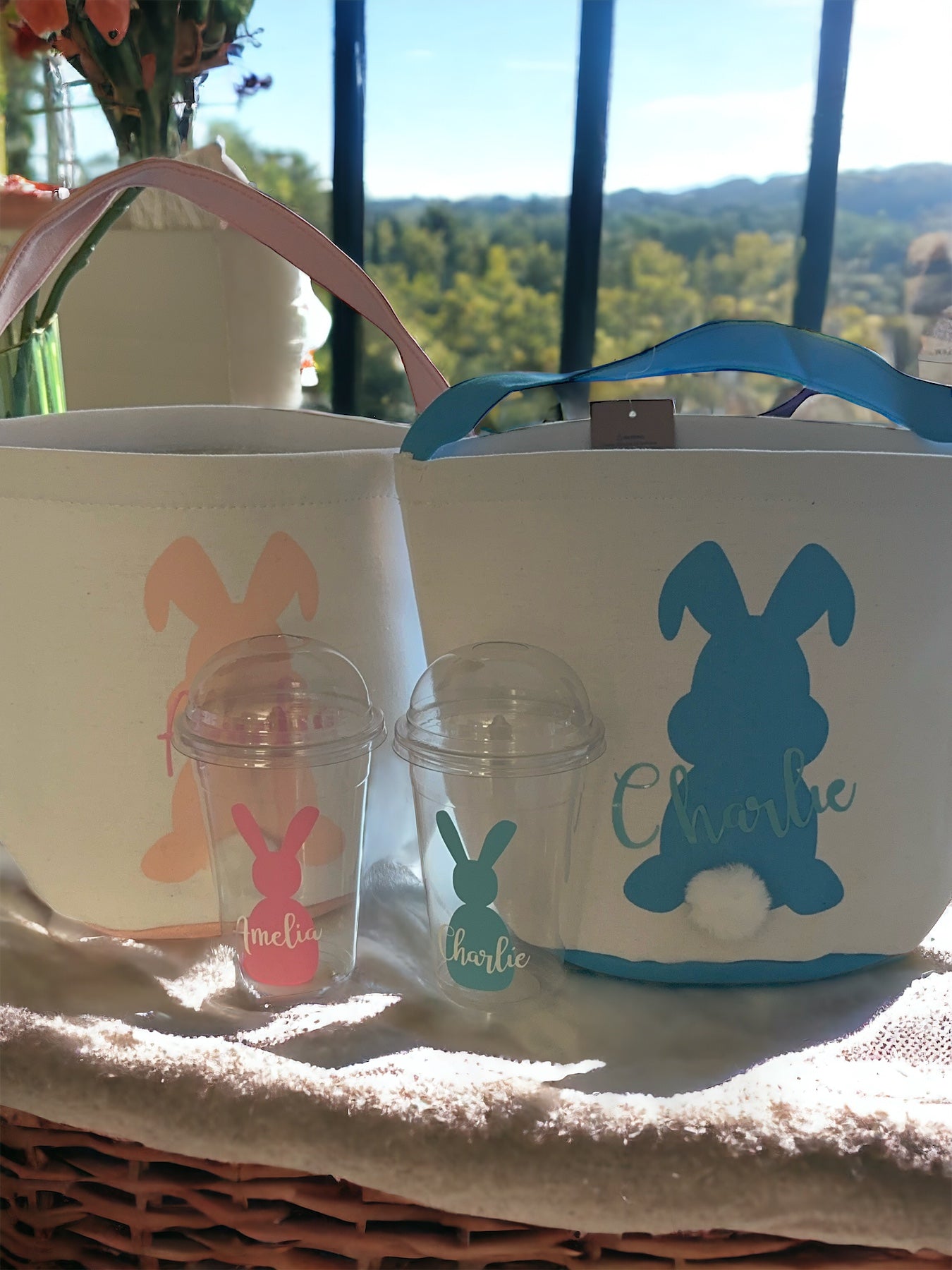 Personalised Easter Bunny Baskets (large) π£