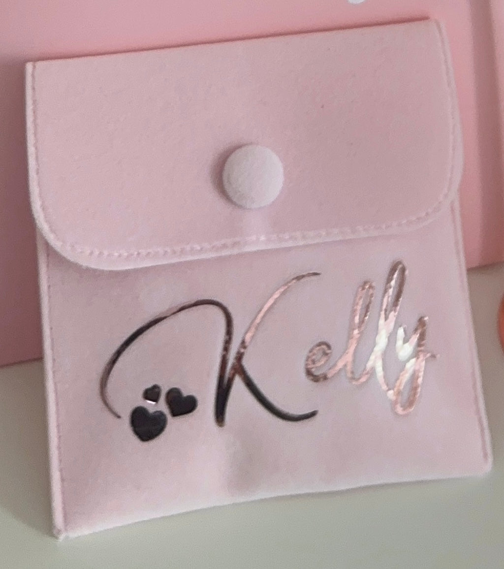 Personalised Jewellery pouches | Personalised jewellery | custom jewellery |mini | travel | birthday gift for her | bridesmaid | Bride |