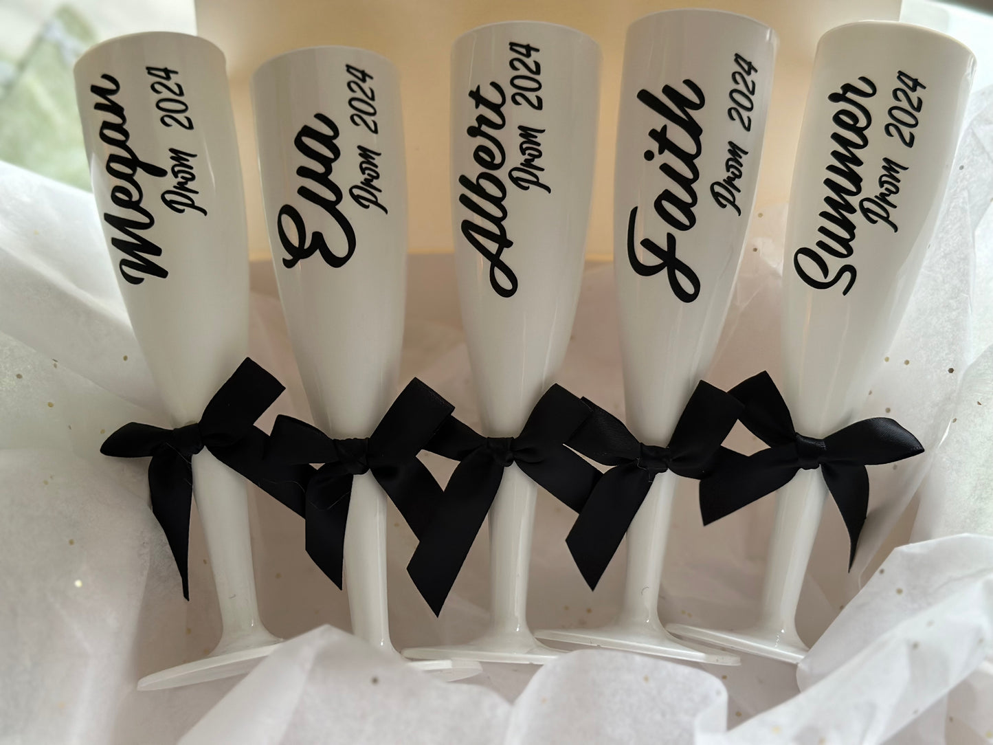 Personalised PROM 2025, Prom Box, Personalised Gift Box, Memory Box, Gift for her, Gift for him, Keepsake, Prom, Prom Party, Hangers, Prom 2024, Flutes, Rose Gold Flute (stainless steel)