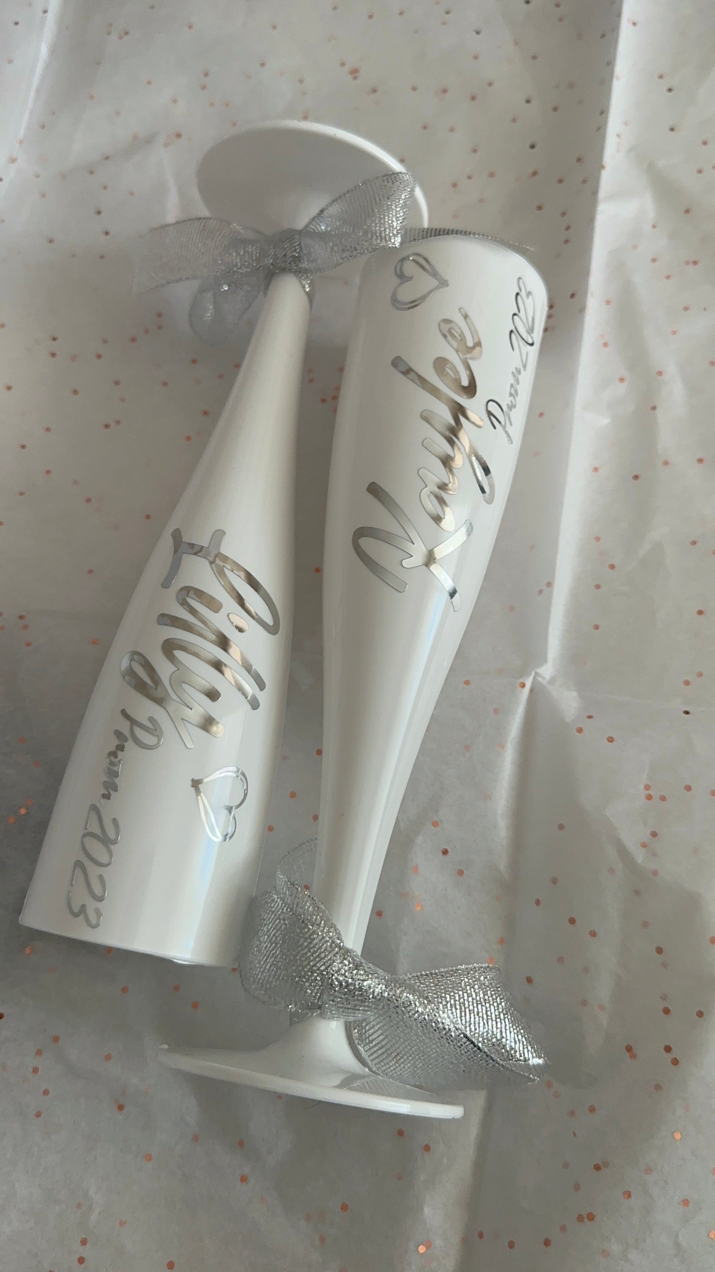 Personalised PROM 2025, Prom Box, Personalised Gift Box, Memory Box, Gift for her, Gift for him, Keepsake, Prom, Prom Party, Hangers, Prom 2024, Flutes, Rose Gold Flute (stainless steel)