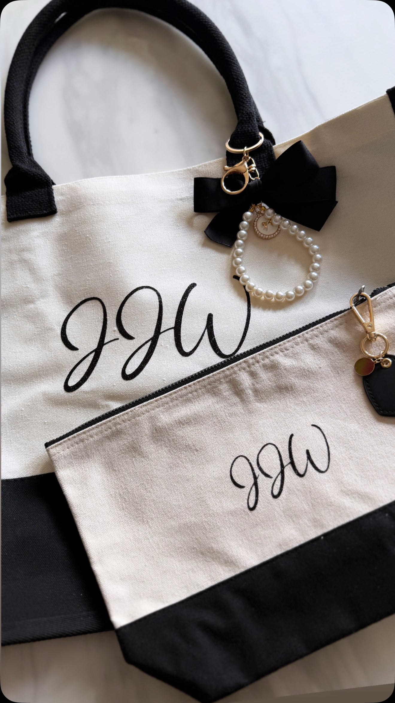 Fashion Flower Personalised Medium Shoulder Canvas Bag