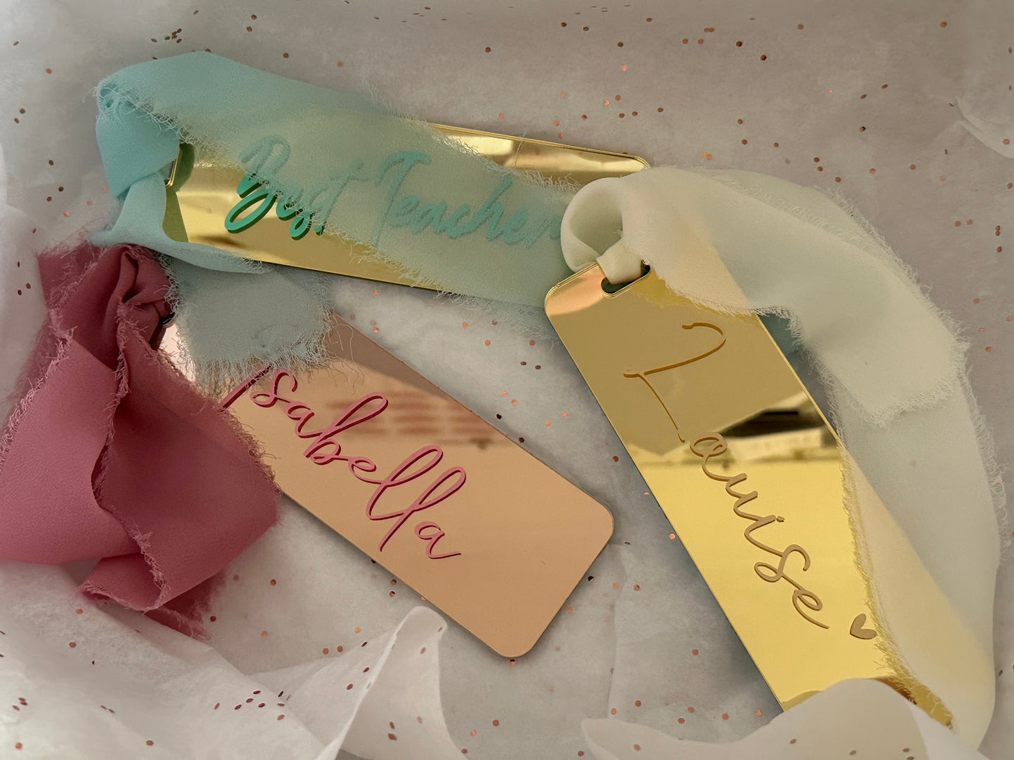 Gold and Rose Gold Bookmarks