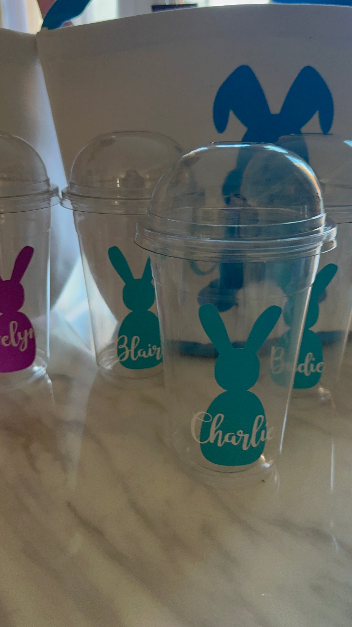 Cute Personalised Easter Bunny Cold Cups 🐣