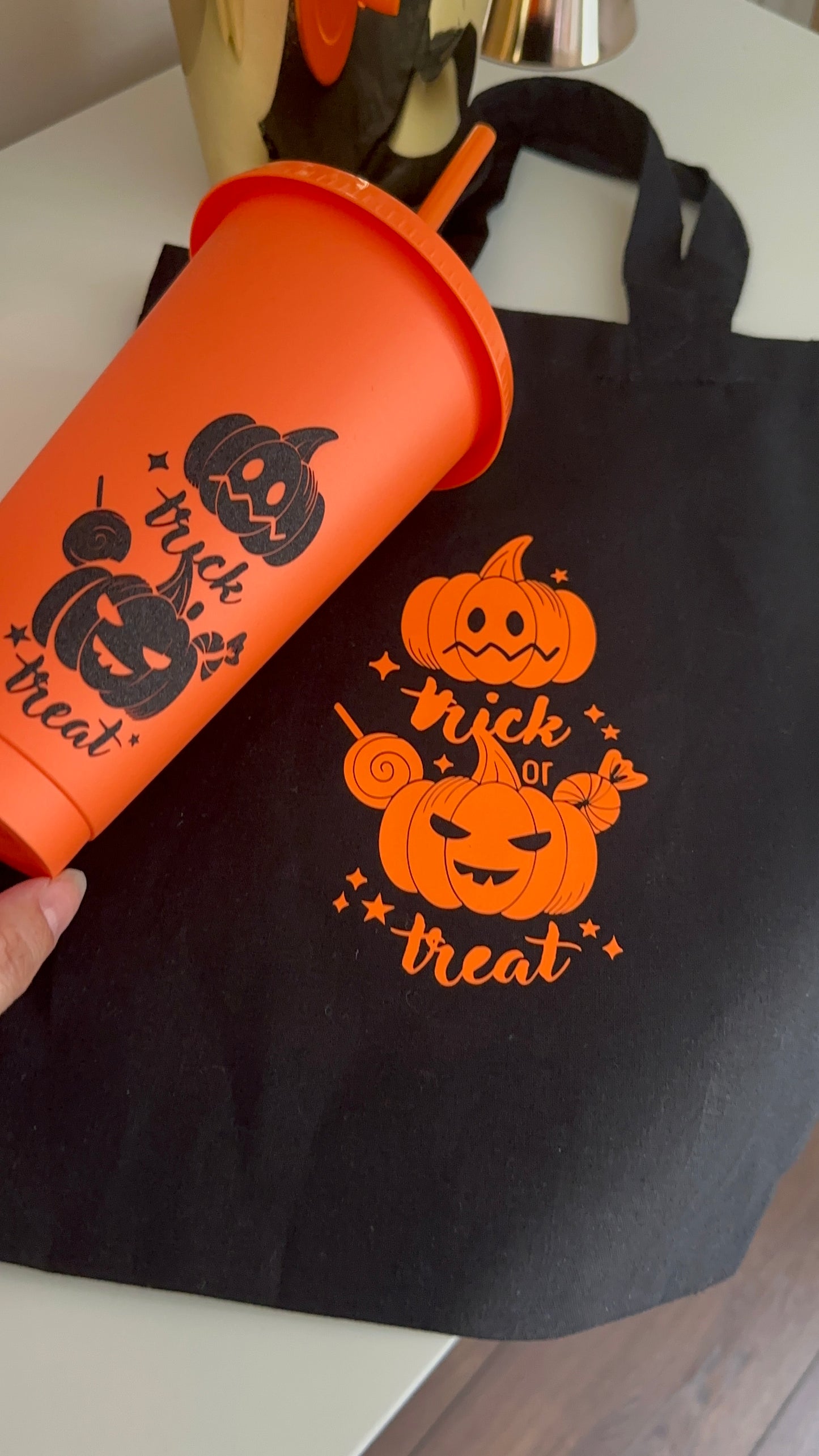 Halloween Personalised Cups, Bags and Bottles