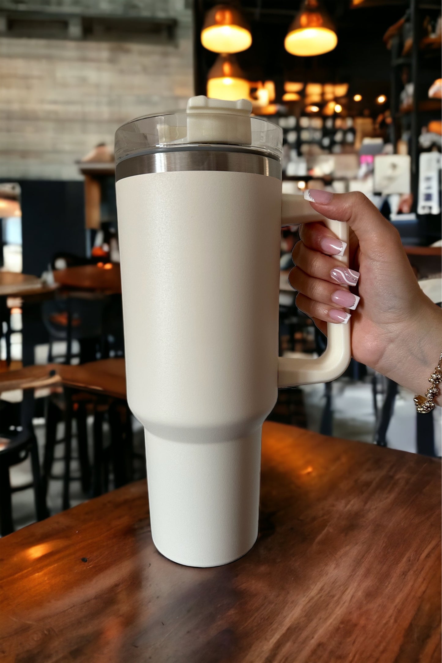 40oz Tumbler With Handle Lid and Straw