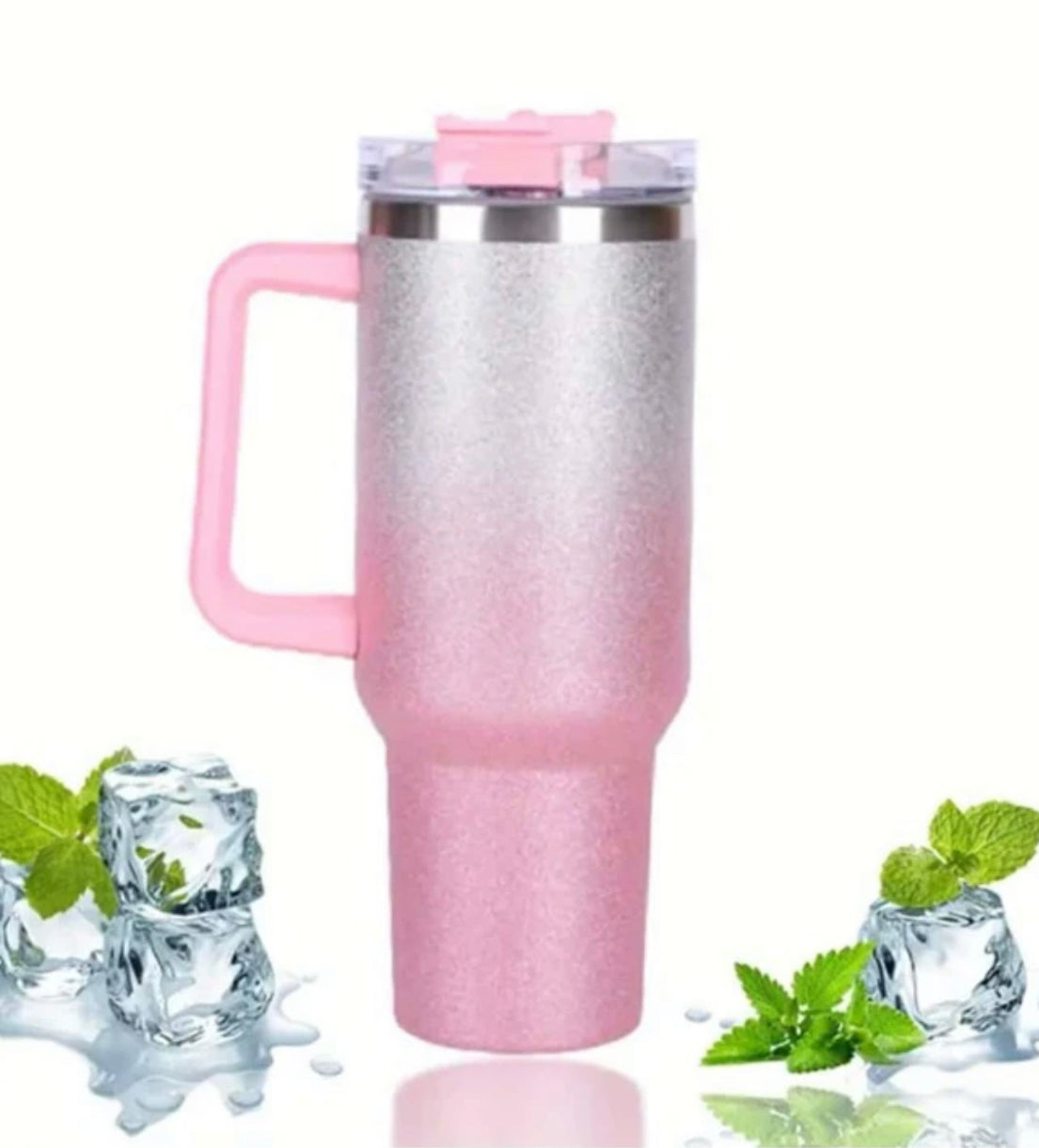 40oz Tumbler With Handle Lid and Straw