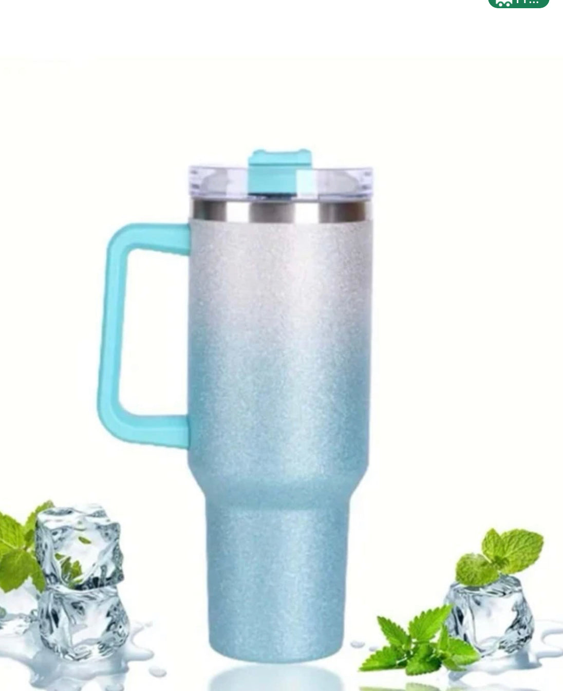 40oz Tumbler With Handle Lid and Straw