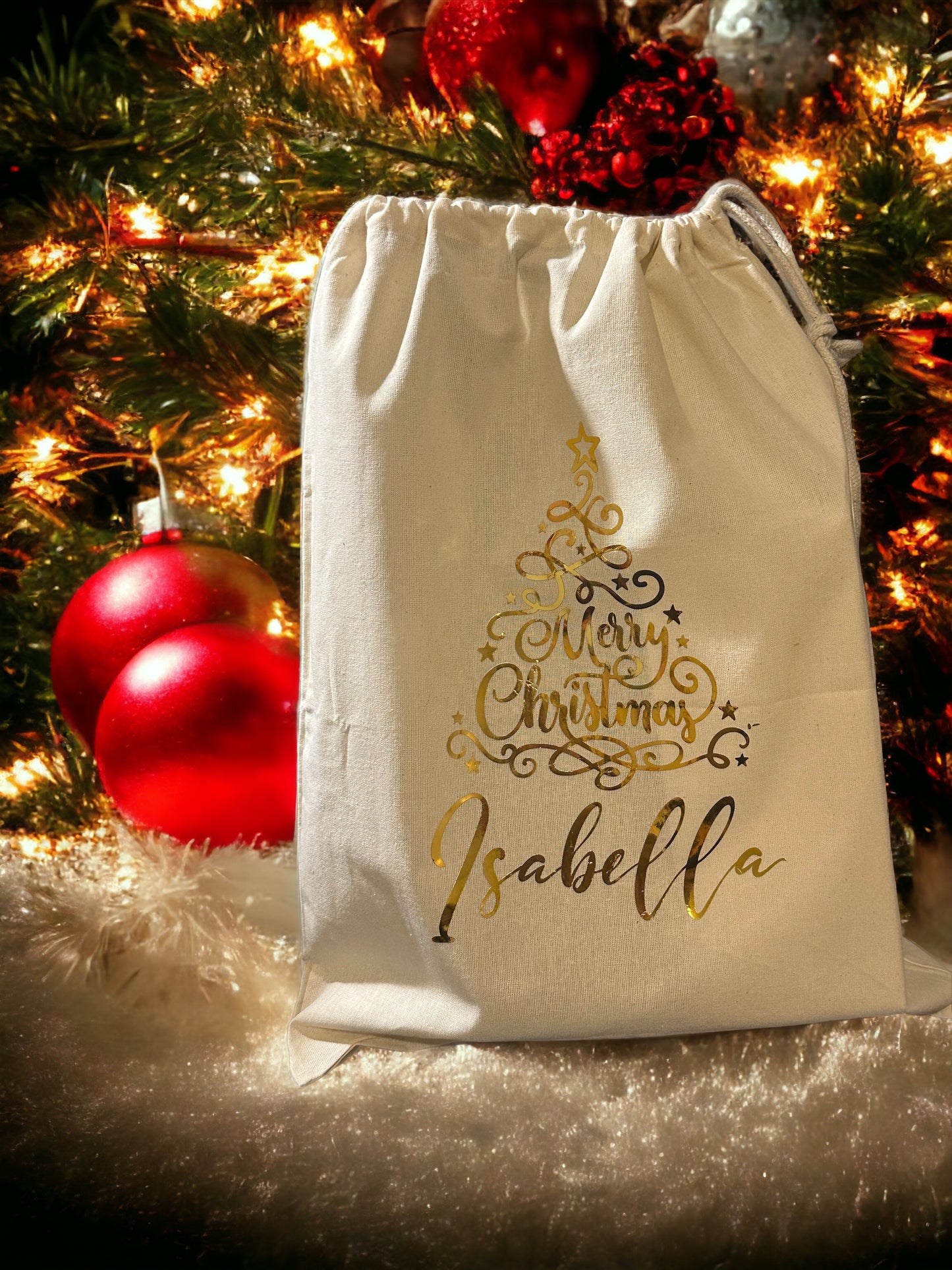 Personalised “Christmas Tree” Santa Sacks