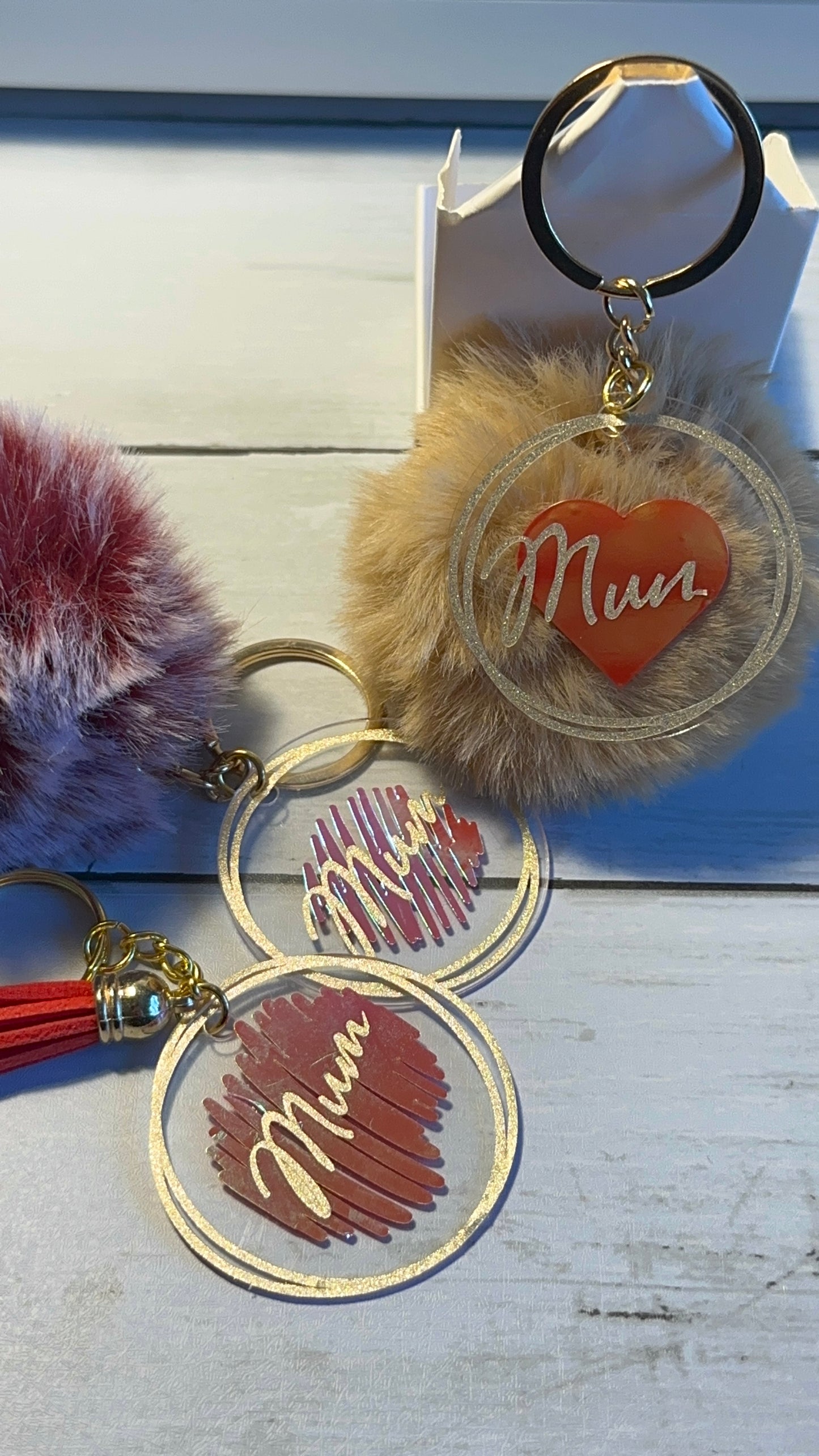 Personalised Pom Pom Keyring
