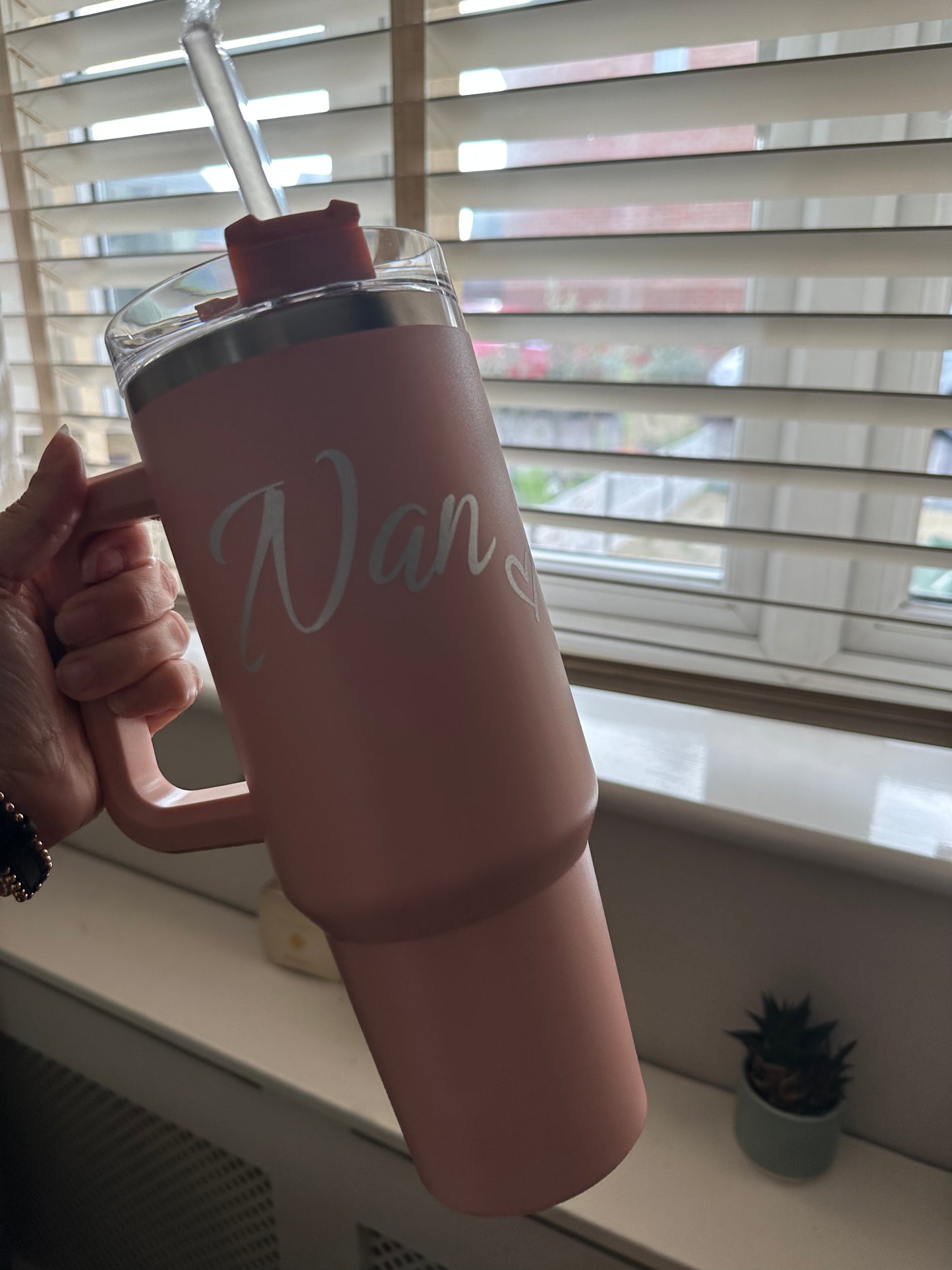 40oz Tumbler With Handle Lid and Straw