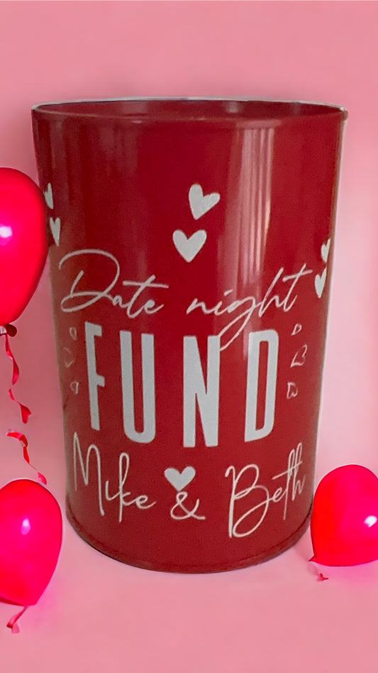 Personalised Date Night Money Tin