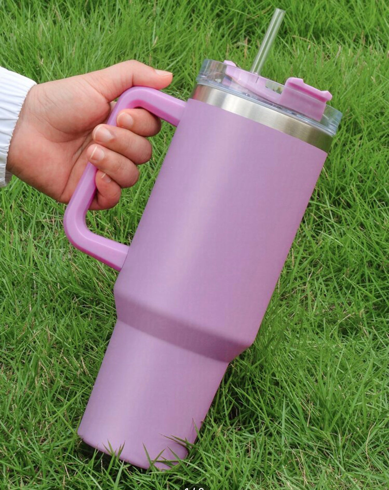 40oz Tumbler With Handle Lid and Straw