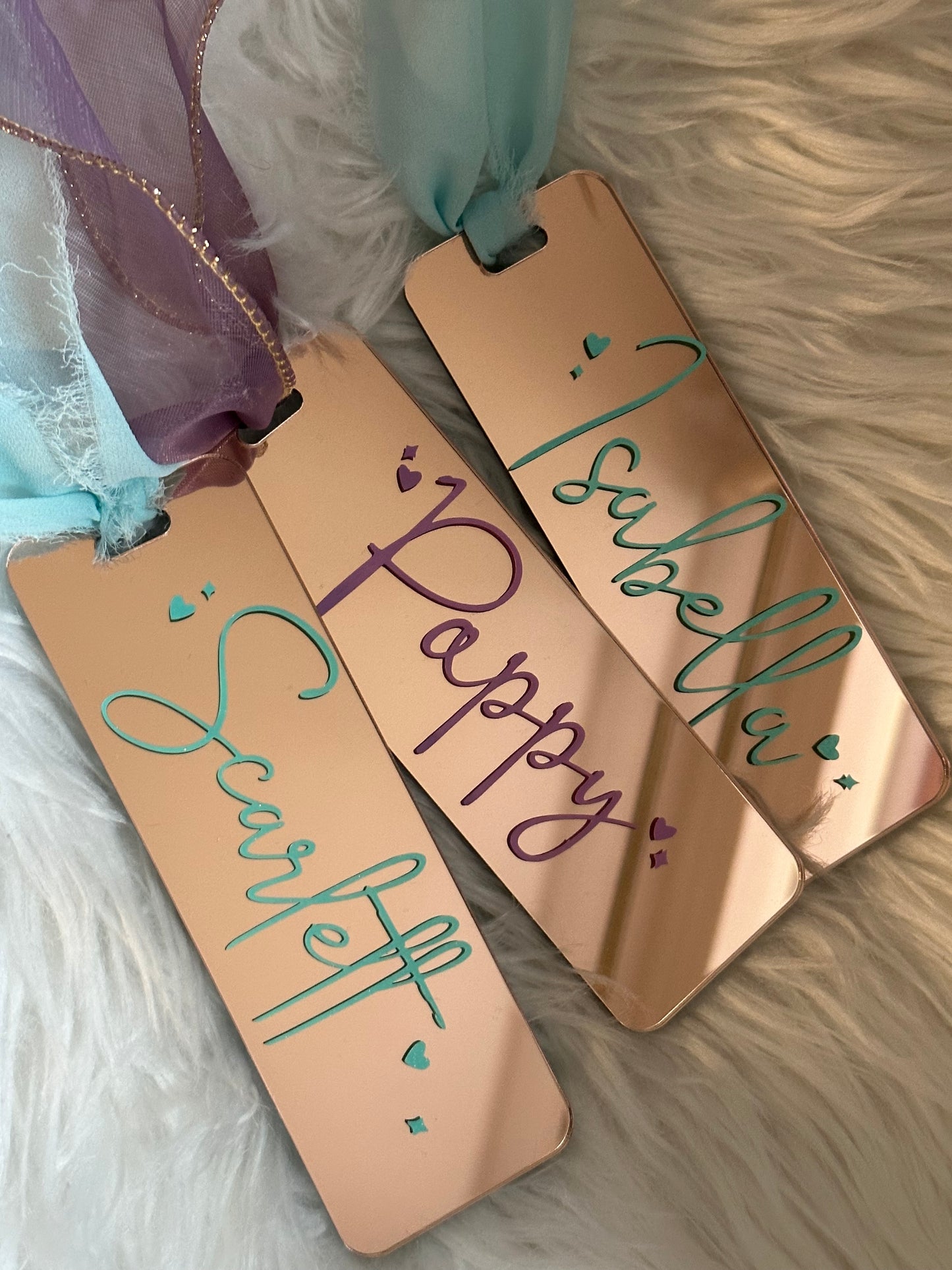 Gold and Rose Gold Bookmarks