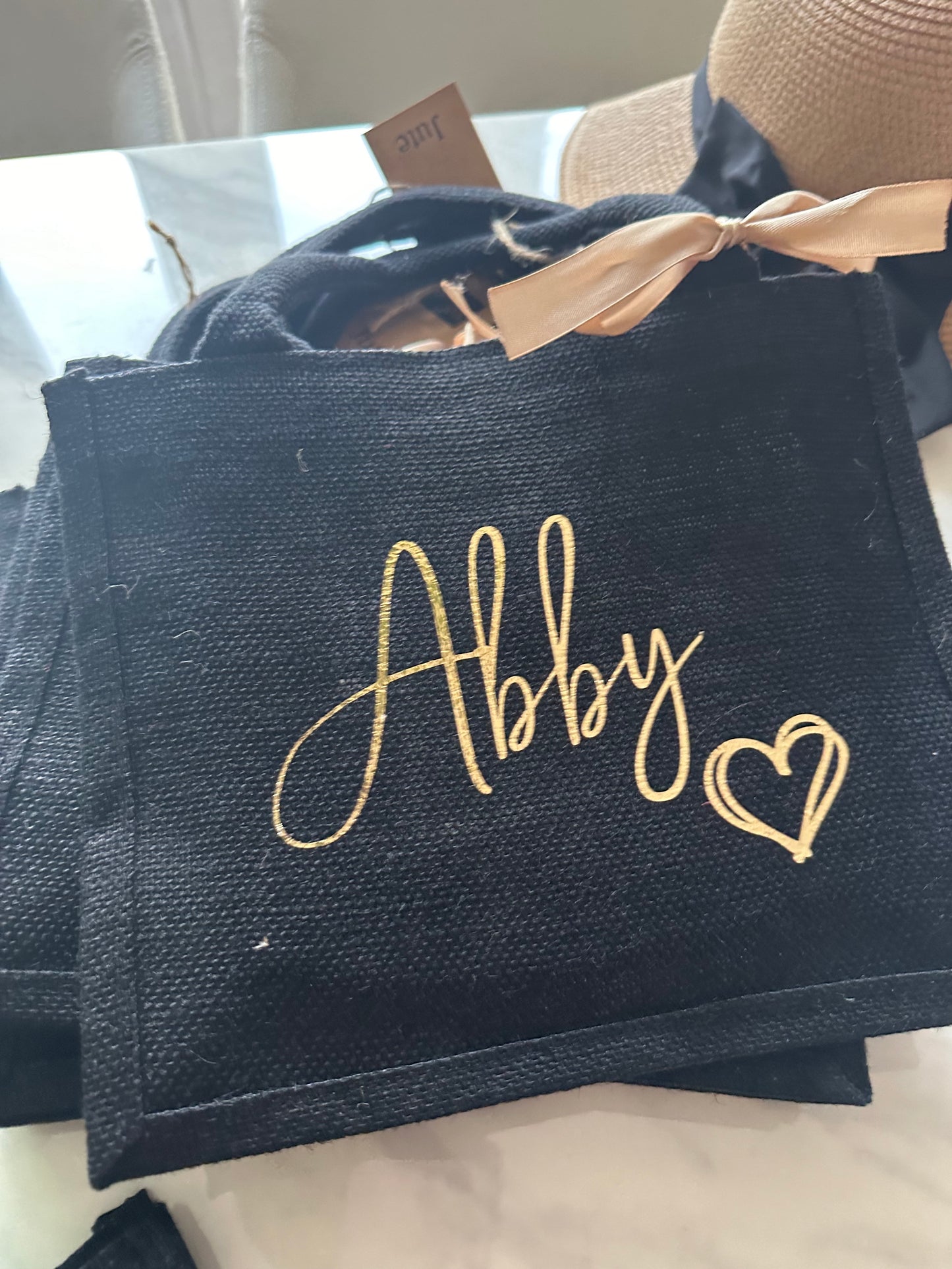 Jute Bag, Personalised, Gift, For Her, Bridal, Bridal Party, Bridesmaids, Birthday, hen party, girls, barbie, tote bag, mini bag, party bag
