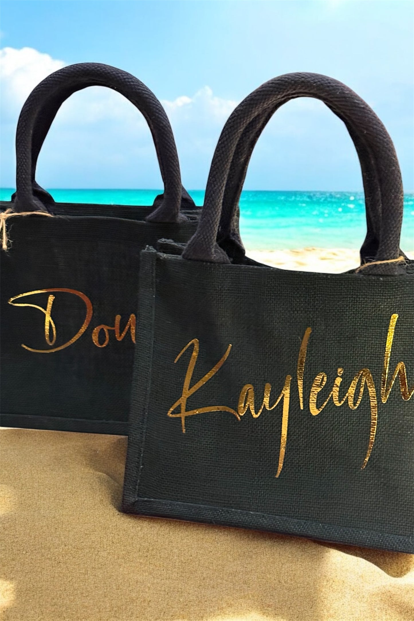 Jute Bag, Personalised, Gift, For Her, Bridal, Bridal Party, Bridesmaids, Birthday, hen party, girls, barbie, tote bag, mini bag, party bag