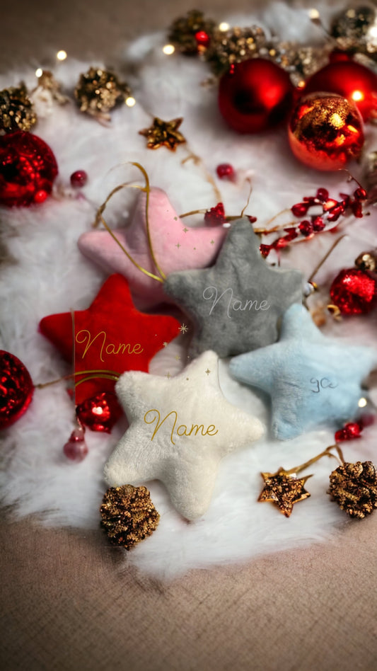 Personalised Velvet Hanging Stars 🌟🎄