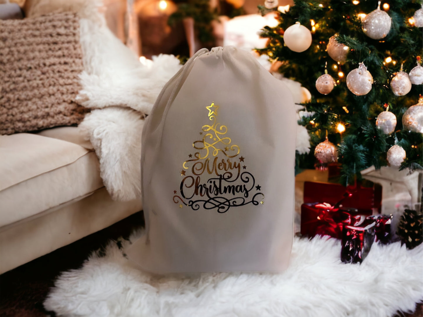 Personalised “Christmas Tree” Santa Sacks