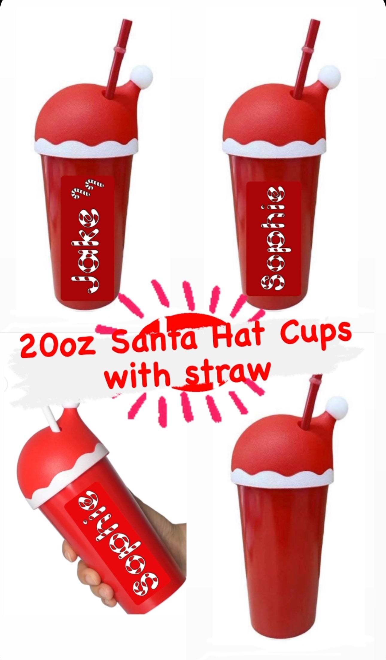 Personalised Santa Hat Cup