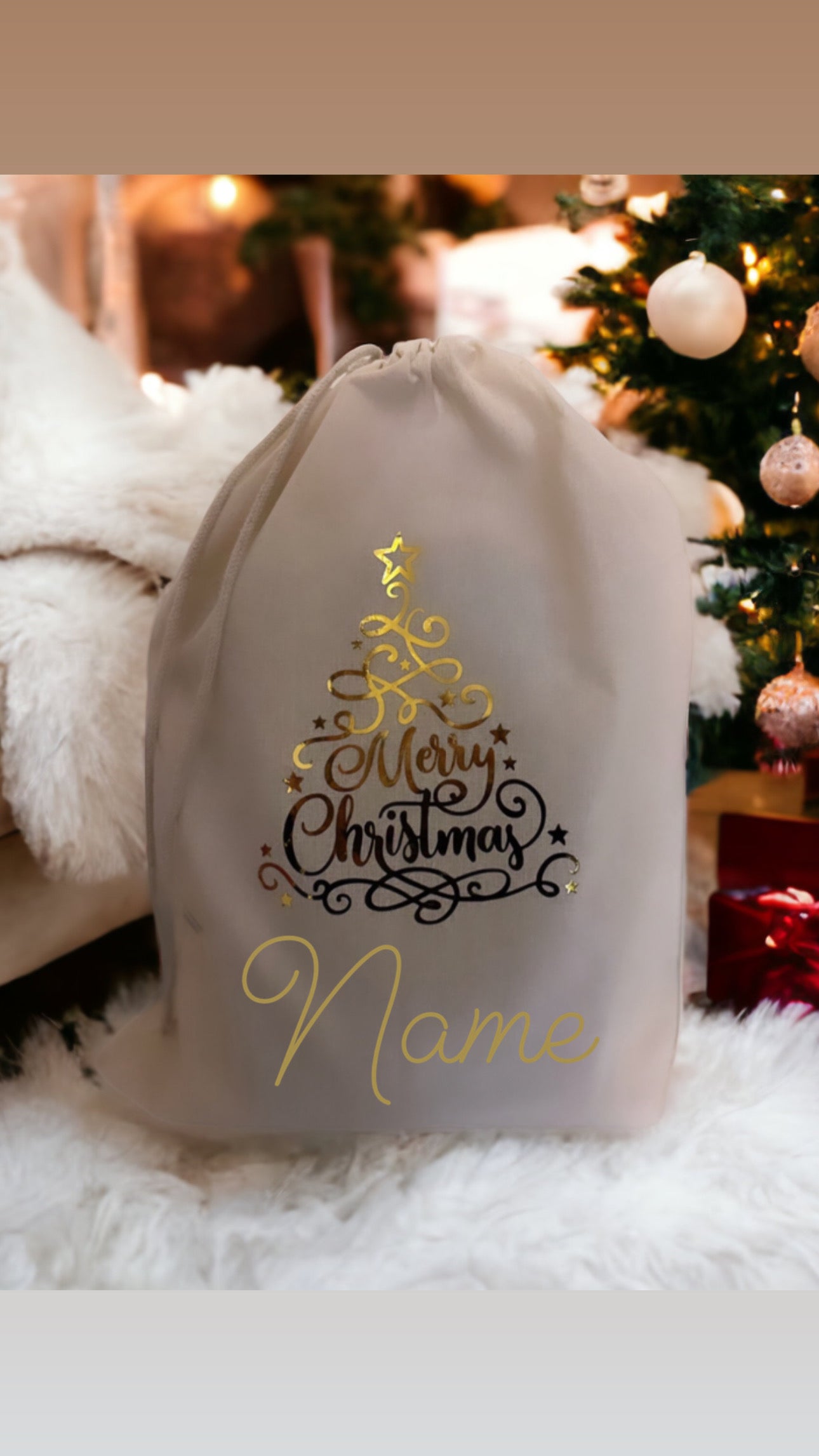 Personalised “Christmas Tree” Santa Sacks