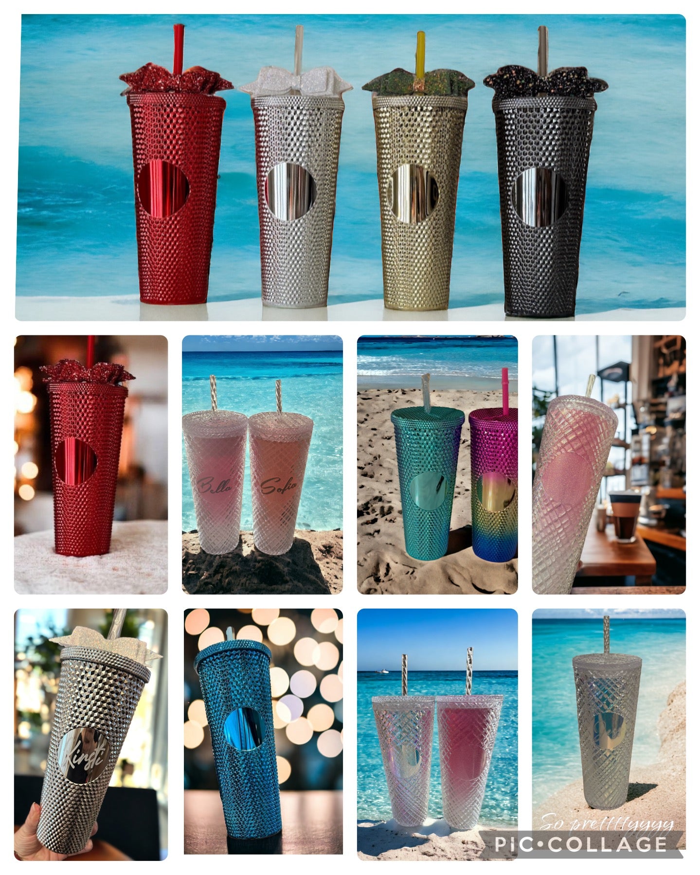 ✨ **Personalised Diamanté Sparkle Cold Cups** ✨