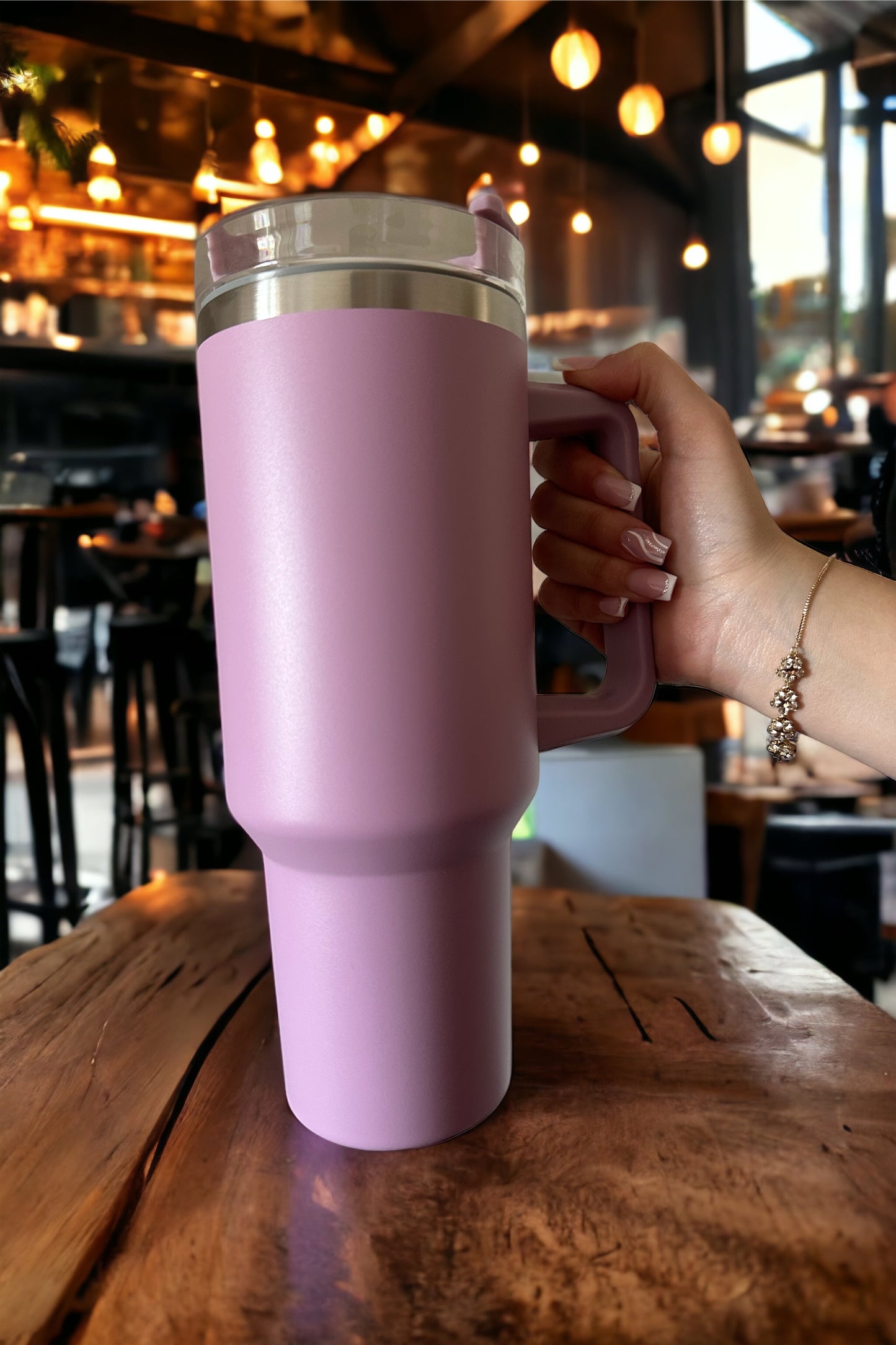 40oz Tumbler With Handle Lid and Straw