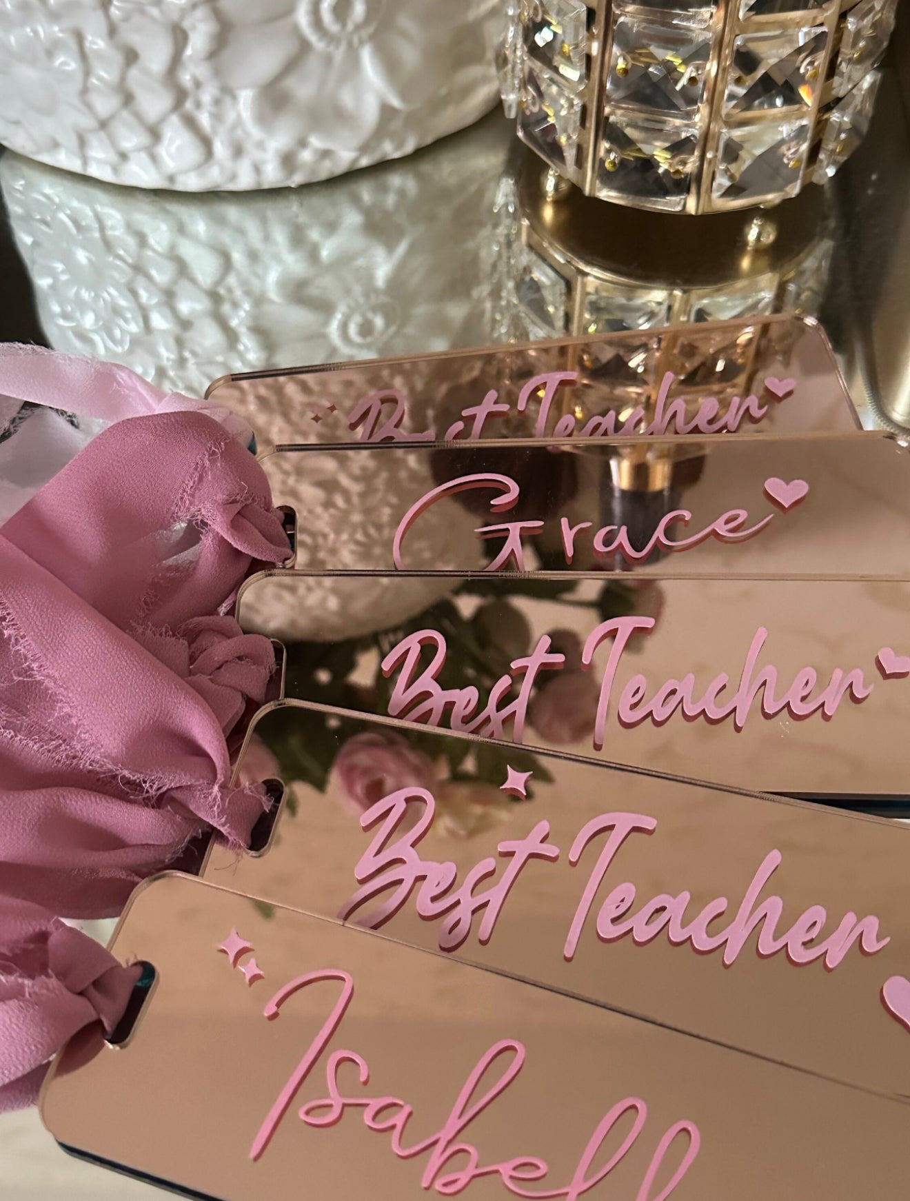 Gold and Rose Gold Bookmarks