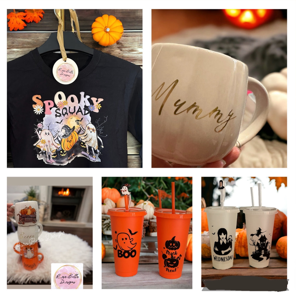 Halloween Personalised Cups, Bags and Bottles