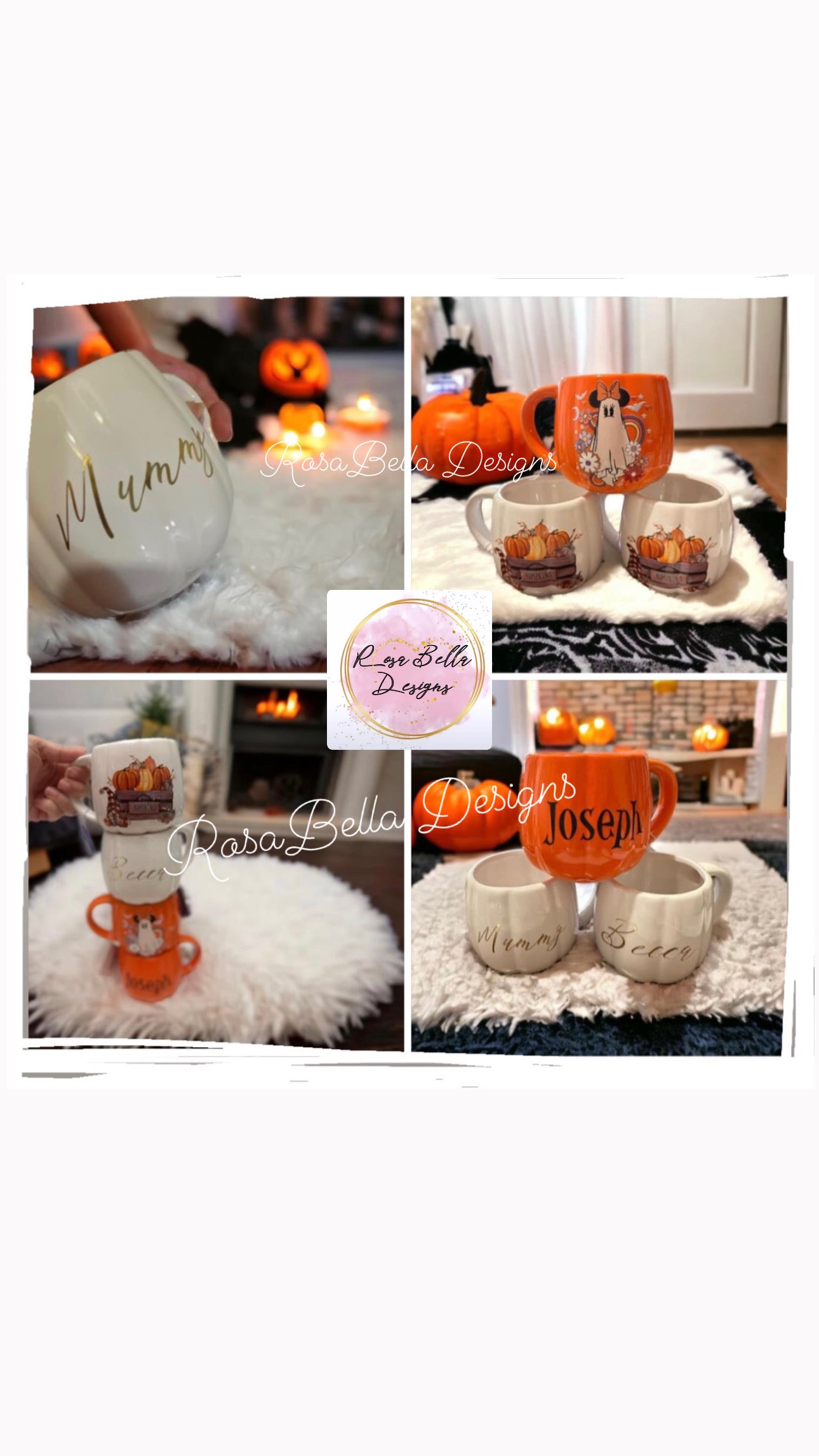 Personalised Halloween Pumpkin Mugs