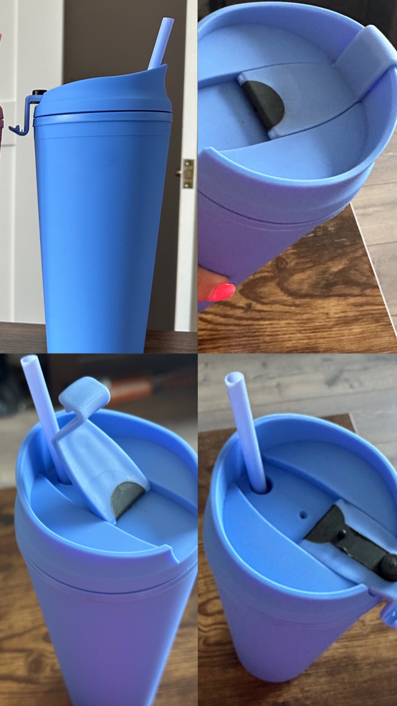 22oz Hot and Cold Cups with matching straw and close clip lid